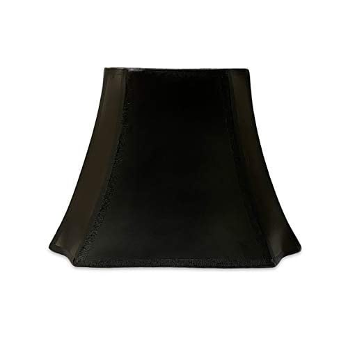 Royal Designs, Inc. Rectangle Cut Corner Hardback Lamp Shade, HB-810-12BLK/GL, Black/Gold, (5 x 6.5) x (8 x 12) x 8.25