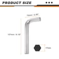 thumbnail image 2 of 2pcs Hex Key Wrench 17mm L-Shape Hexagon Metric Wrenches Silver, 2 of 7