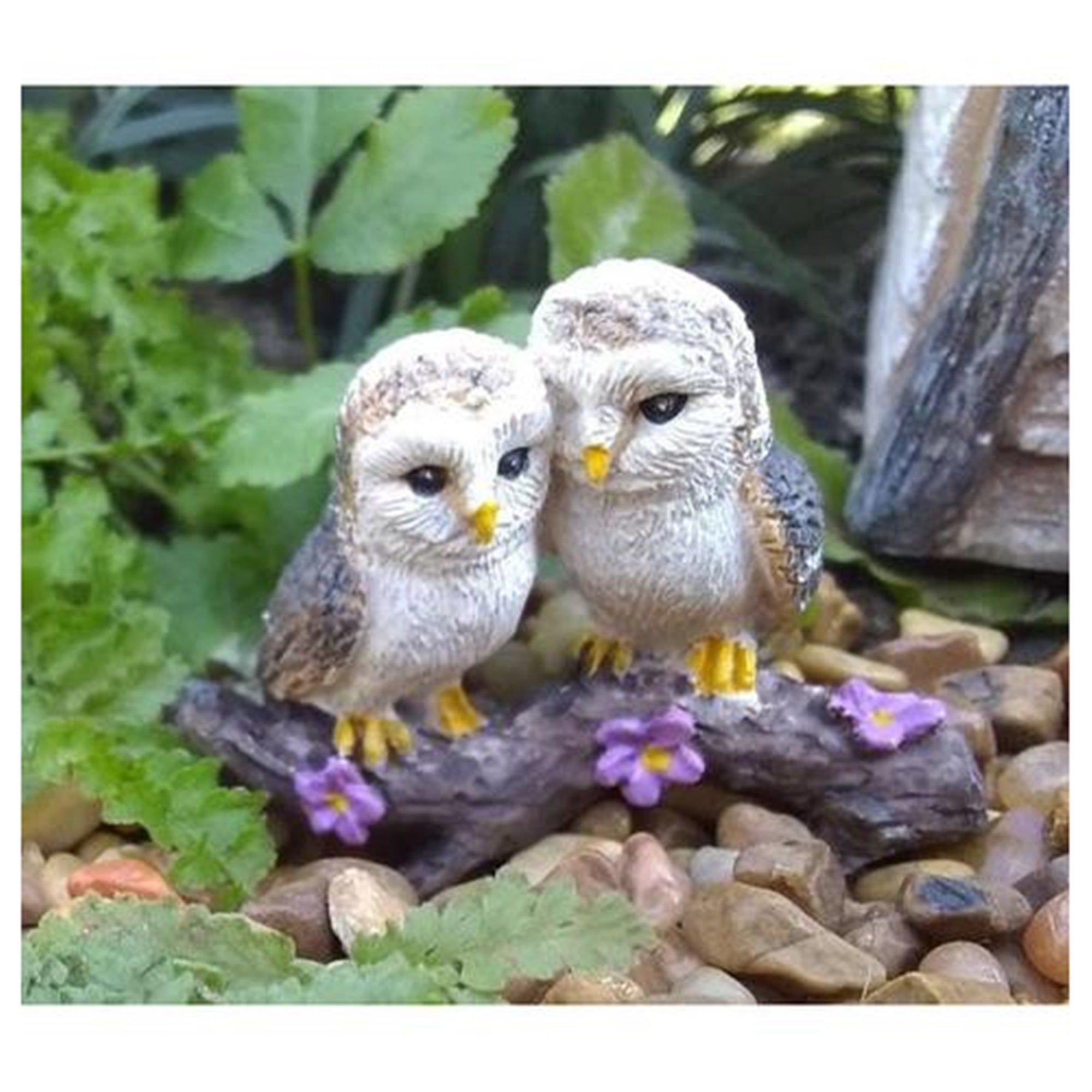 Miniature Dollhouse FAIRY GARDEN Figurine ~ Mini OWL Family Tree My SON Shine 
