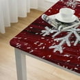 thumbnail image 4 of BANET Tablecloth Merry Wood Waterproof Washable Square Table Cloth Cover for Party Banquet Home Dinner Decor White, 4 of 7