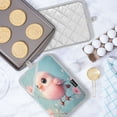 thumbnail image 5 of Two Pieces Of Square Heat Insulation Pad Oven Mitts 7x9.8 Inch Oven Microwave Kitchen Cooking Baking Super Beautiful Pink Birds, 5 of 7