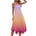 thumbnail image 6 of Kojanyu Women's Sleeveless Round Neck Casual A-Line Midi Dress - Solid & Gradient Color Options, 6 of 8