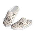 thumbnail image 2 of Daiia Anchors with Rope Print Women’s Fuzzy Slippers Memory Foam Lightweight House Shoes Cozy Loafer Flannel House Shoes-40/41, 2 of 7