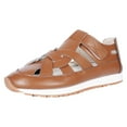 thumbnail image 6 of Rokment Platform Wedge Gladiiator Sandals for Women 2026 Spring Summer Fashion Casual Leather Memory Foam Closed Toe Non Slip Walking Work Shoes Comfortable Brown Size 7, 6 of 8