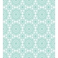 thumbnail image 3 of Oriental Duvet Cover Set, Mandala Oriental Image with Ivy Swirl Lace Like Detailed Art Print, Decorative 3 Piece Bedding Set with 2 Pillow Shams, Queen Size, Aqua and White, by Ambesonne, 3 of 3