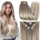 thumbnail image 1 of Extensiones de cabello Full Shine de gris a rubio, 50 cm, 120 g, 7 unidades, 1 of 9