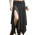 thumbnail image 1 of Jupe Maxi Bohème d'Été pour Femmes, Décontractée, Fendue, Fluide, Longue, Style Western Rétro, L, 1 of 6