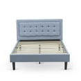 thumbnail image 5 of East West Furniture Fannin Wood and Linen Fabric Full Size Bed in Denim Blue, 5 of 5