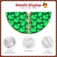 thumbnail image 4 of Daiia Green Broccoli Drawing Merry Christmas Tree Skirt , Xmas Large Lace-up Tree Skirt, Santa Snowflakes Rustic Home Decorations New Year Party Farmhouse Decor-48", 4 of 7