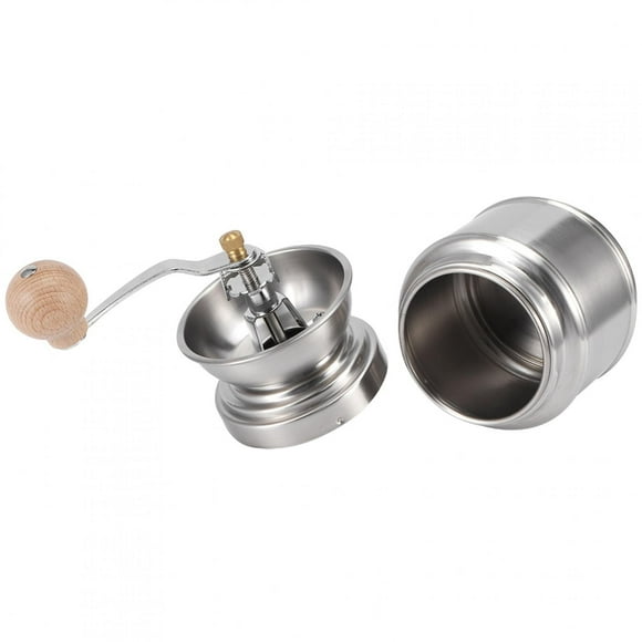 Silver Pepper Grinder, Adjustable Coffee Grinder, Manual Vanilla for Kitchen Salt Nutmeg
