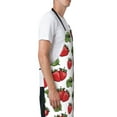 thumbnail image 3 of Lsque Hand Drawn Strawberry Waterproof Apron Chef Aprons for Men Heavy Duty Chemical Work Apron Extra Long Grilling Aprons with Adjustable Bib Apron, 3 of 9