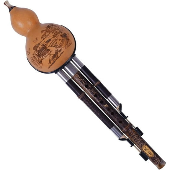 Bamboo Flute Hulusi 3 Tone Gourd Flauta Crashproof Calabash Hulusi Folk Musical Instruments Professional Cucurbit Flauta Chin, [Energy Class A]
