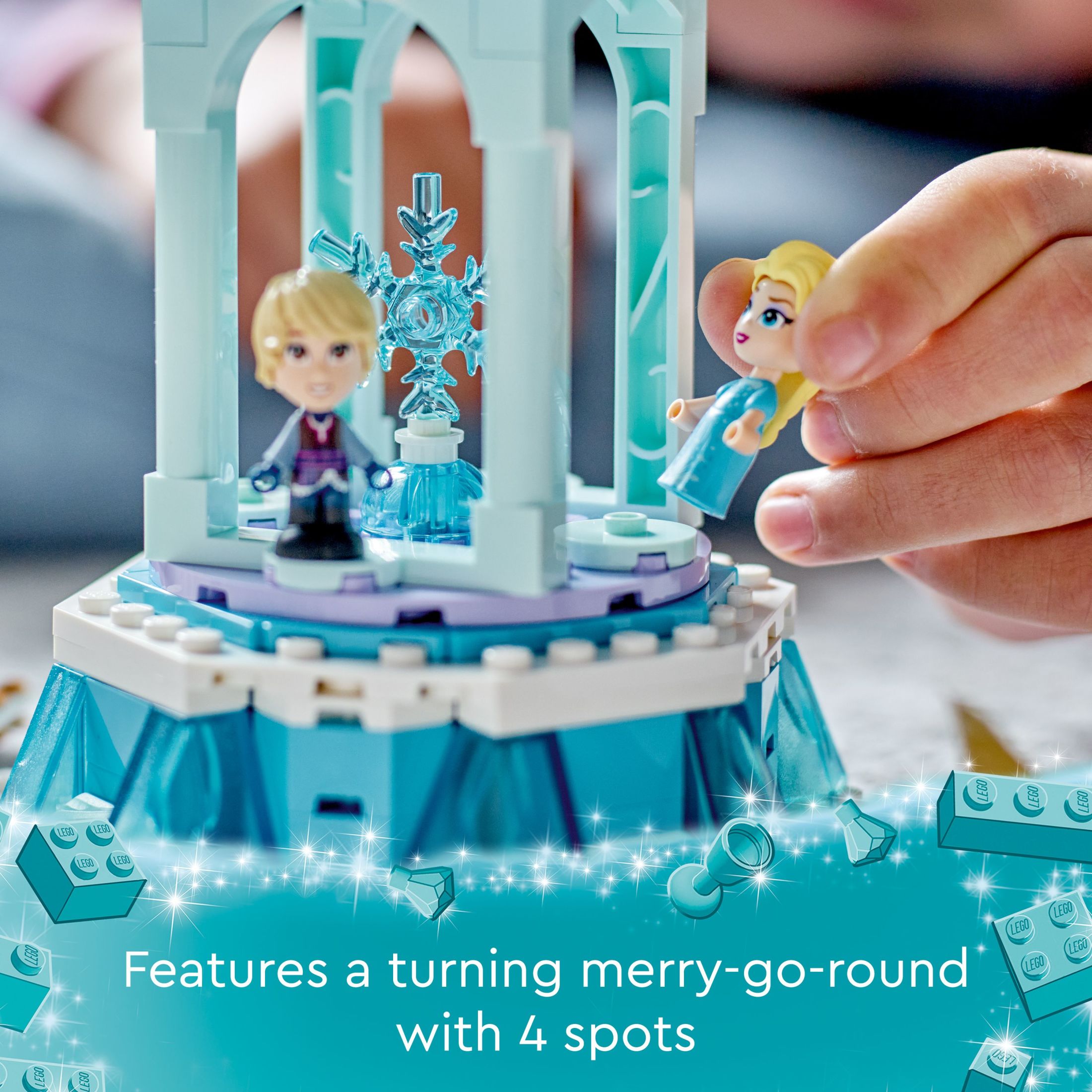 LEGO Disney Frozen Anna and Elsa’s Magical Carousel 43218 Ice Palace Building Toy Set with Disney Princess Elsa, Anna and Olaf, Great Birthday Gift for 6 Year Olds - image 5 of 8