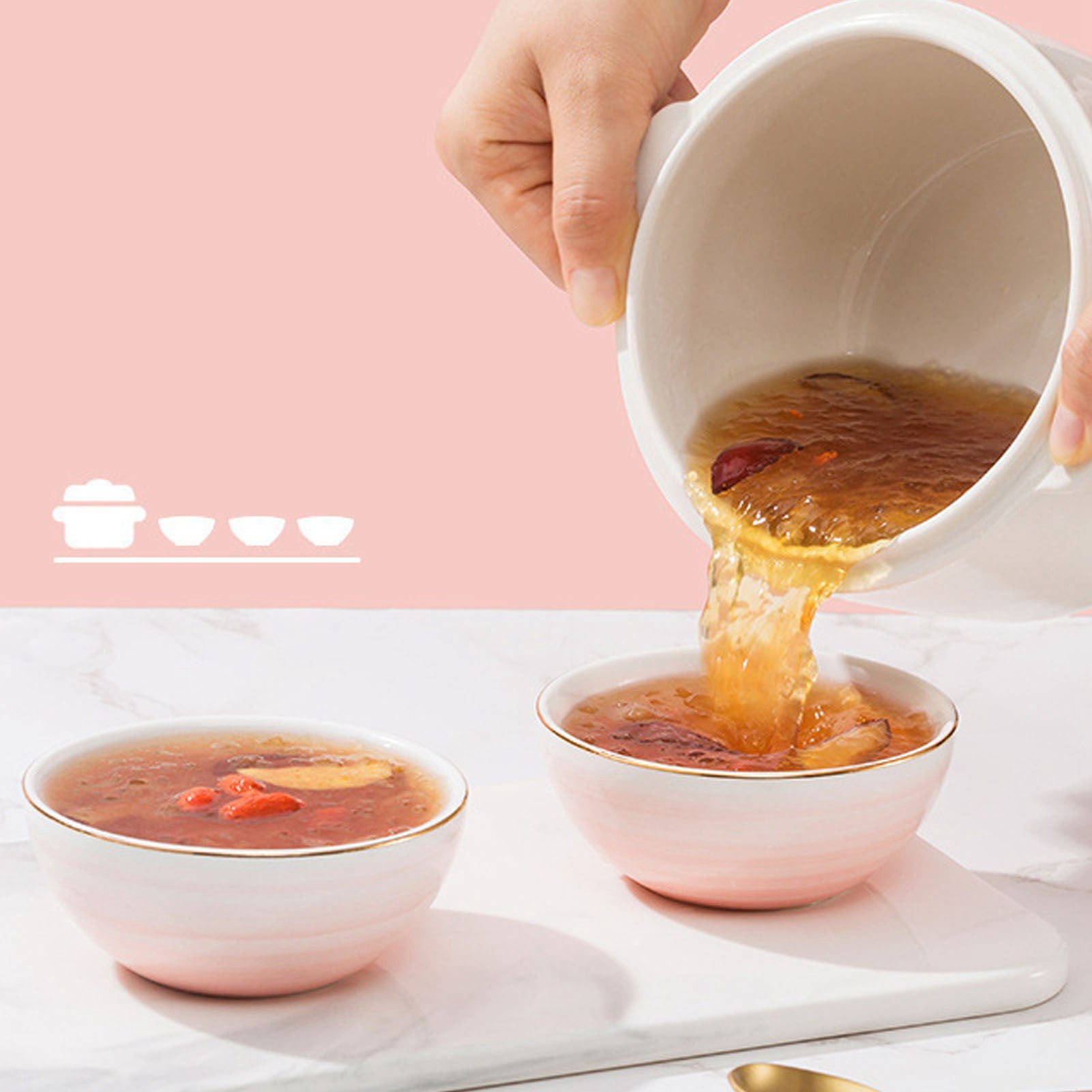 Electric Stew Pot 1L 200W Anti Dry Burn Safe Intelligent Ceramic Cooker for Porridge Rice Soup US Plug 110V