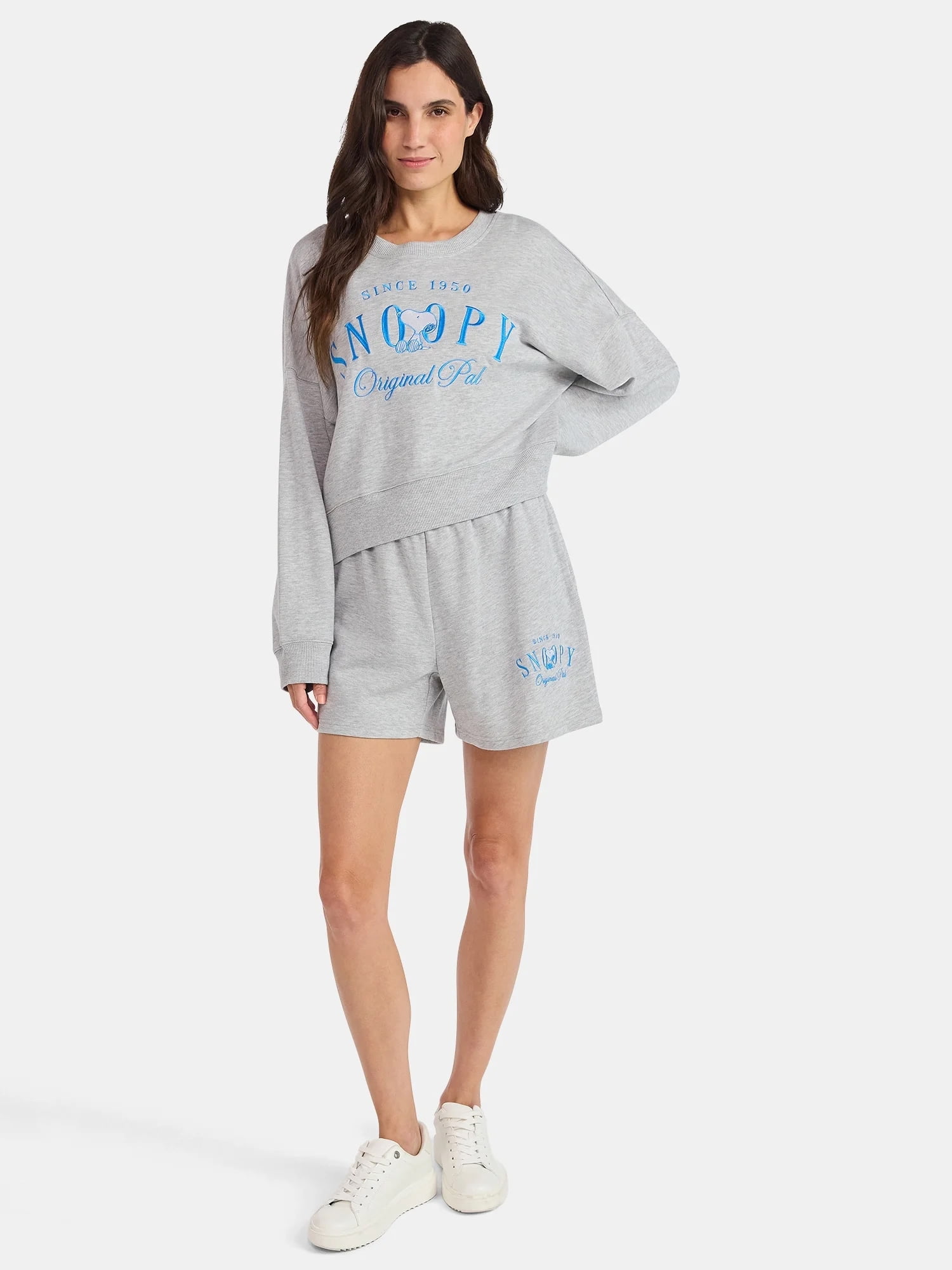 Snoopy Women’s Original Pal Cropped Graphic Sweatshirt, Sizes XXS-XXL