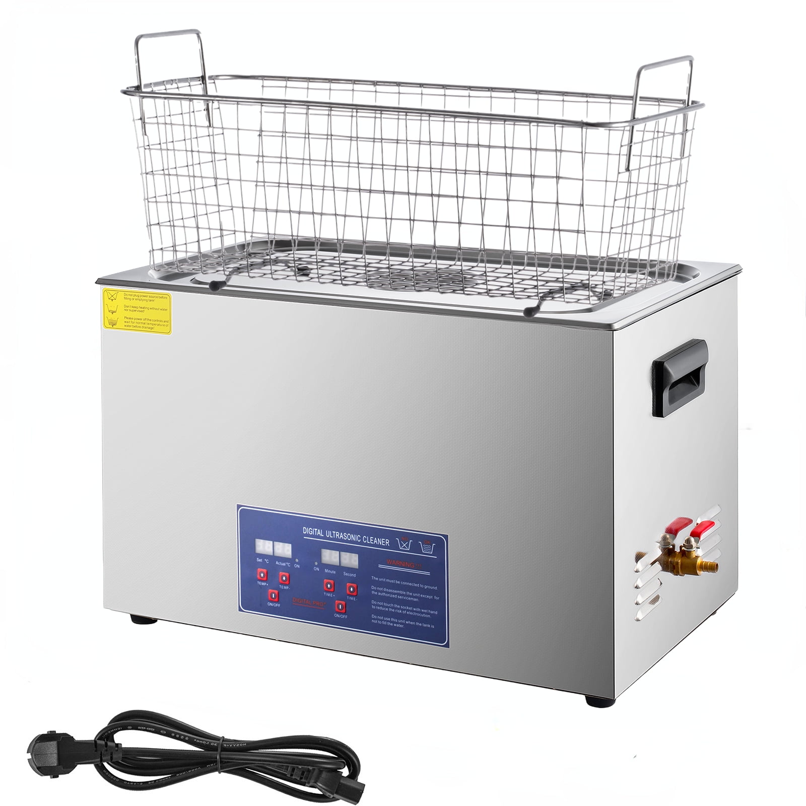 SHZOND Ultrasonic Cleaner 30L Sonic Cleaner Stainless Steel Heated