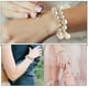 thumbnail image 3 of pulseras de ramillete de boda con perlas, elegantes pulseras de cinta de perlas para dama de honor, para mujer, para decoración de bodas y fiestas, 3 of 7