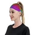 thumbnail image 3 of Daiia Colorful Glitter printed Men's Performance Headband,Sports Headbands,Moisture Wicking Workout Headband, 3 of 9