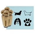 thumbnail image 1 of Basset Hound Dog Face Profile Paw Print Heart Love Rubber Stamp Set for Scrapbooking Crafting Stamping - Large 1-1/4 Inch, 1 of 7