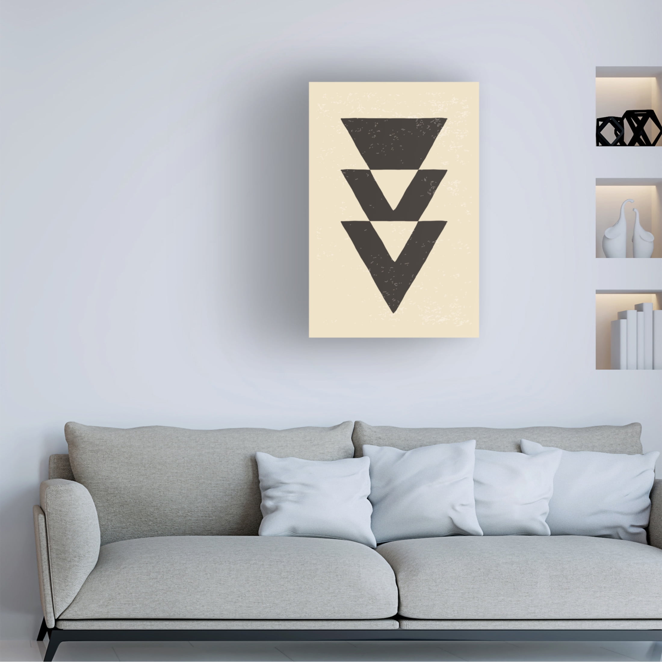 Trademark Fine Art jay stanley  Abstract Triangles 4 Canvas Wall Art
