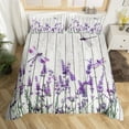 YST Girls Dragonfly Bedding Set Full Lavender Floral Comforter Cover