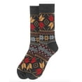 thumbnail image 2 of Urban-Peacock Men's Novelty Fun Socks - Fair Isle Vintage Winter - Charcoal - 1 Pair, 2 of 5