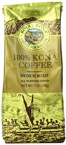 Royal Kona Ground Coffee, 100% Kona Private Reserve, Medium Roast, 0.44 ...