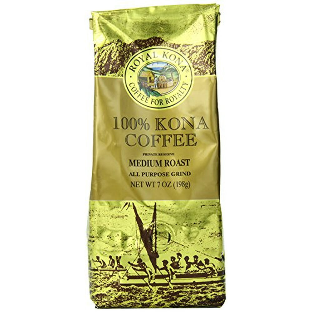 Royal Kona Ground Coffee, 100 Kona Private Reserve, Medium Roast, 0.44