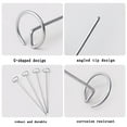 thumbnail image 5 of Heavy-Duty Garden Staples 100-Pack, 3mmx15cm Galvanized G-Pins, Rust-Resistant U-Shaped Ground Stakes for Landscape Fabric, Tarps & Tent, 5 of 6