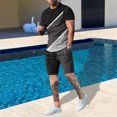 thumbnail image 1 of Vedolay Workout Short Sets Mens Short Sets 2 Piece Summer Shirt and Shorts Set,Gray L, 1 of 3