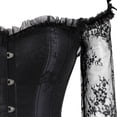 thumbnail image 4 of Stay Corset Tops for Women with Sleeves Renaissance Corset Plus Size L Black, 4 of 6
