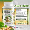 thumbnail image 4 of Panax Ginseng and Ginkgo Biloba Cognitive Support (3 Bottles), 4 of 9