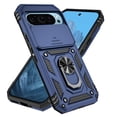 thumbnail image 2 of JTCASES for Google Pixel 9 Case, Heavy Duty Protection Magnetic Car Mount Rotating Stand [Slide Camera Window] Rugged Shockproof Anti-fall Shell for Google Pixel 9, Blue, 2 of 9