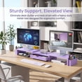 thumbnail image 5 of Wuxiuli Purple Metal Dual Monitor Stand Riser Desk Shelf for Computer 1pack, 5 of 7