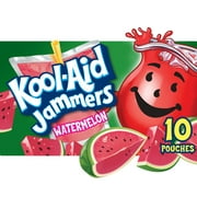Kool-Aid Jammers Watermelon Kids Drink 0% Juice Box Pouches, 10 Ct Box, 6 fl oz Pouches
