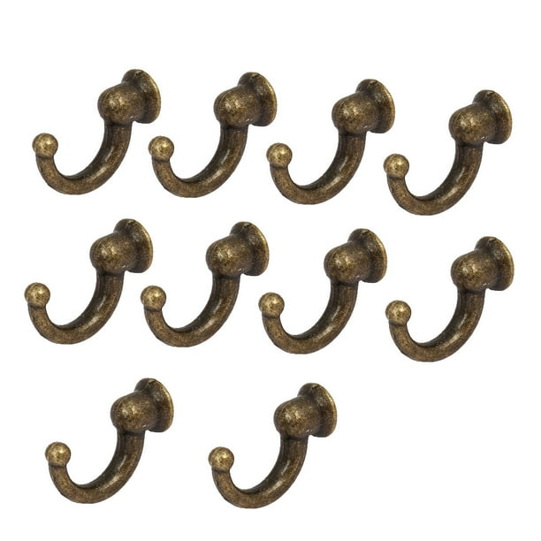 Ganchos de metal montados en la pared para toallas, batas y abrigos, estilo vintage, 10 piezas