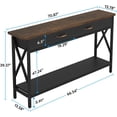 thumbnail image 4 of Tribesigns 70.9 Inch Sofa Table with 2-Drawers, Extra Long Console Table with Storage Shelves, 4 of 5