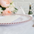 thumbnail image 3 of BalsaCircle 24 Clear Rose Gold Beaded 13" Trim Acrylic Wooden Textured Round Acrylic Charger Plates, 3 of 8