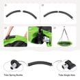 thumbnail image 3 of RedSwing 40" Flying Saucer Tree Swing for Kids Outdoor, Large Round Tire Swing with Heavy-Duty Foam Padded Steel Frame, Adjustable Ropes, 500 lb Capacity, Green, 3 of 8