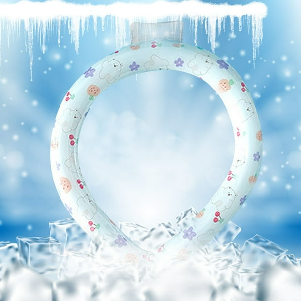 Fiudx Dispositivo de Anillo de Hielo, Anillo de Cuello Refrescante Portátil para Verano, Banda de Cuello Ligera de Pcm, Tecnología de Congelación Natural, Uso En Deportes Al Aire Libre, Alivio Refres