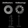 thumbnail image 3 of 10 Pcs Axk0819 Roulements à Billes pour Charges Lourdes 8Mm X 19Mm, 3 of 7