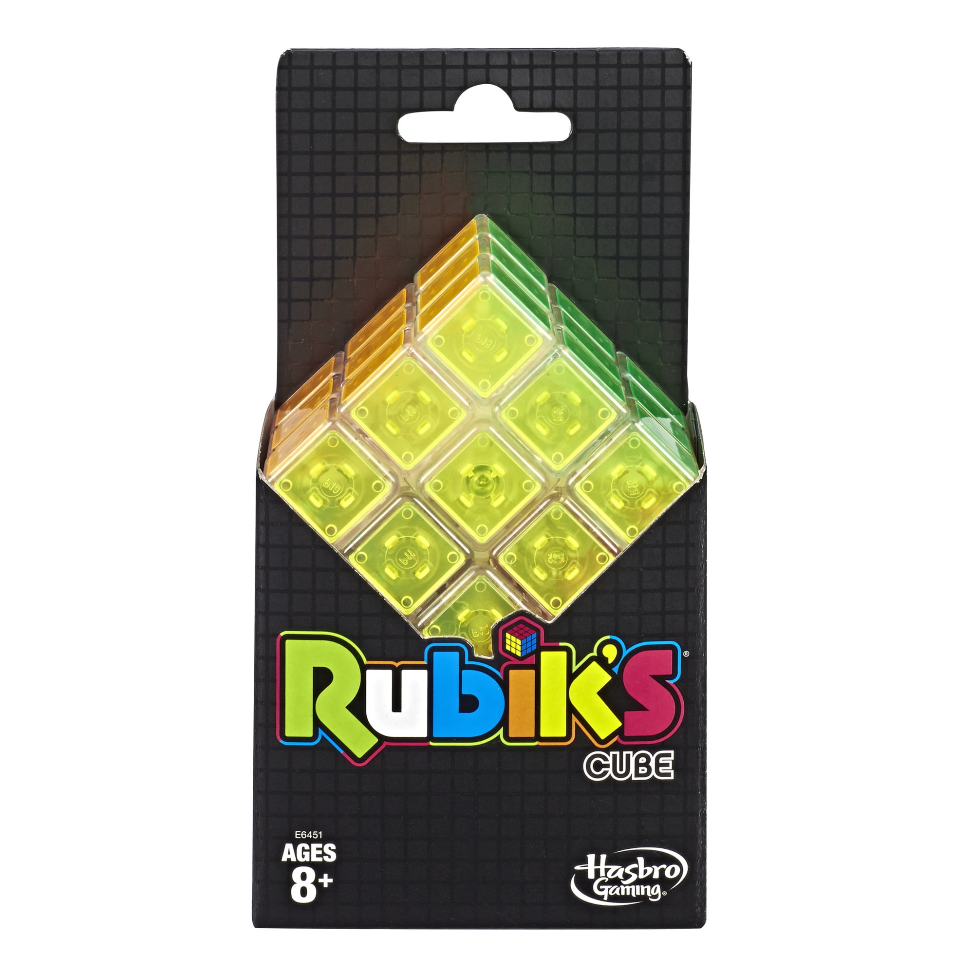 Hasbro Gaming Rubik's Cube Neon Pop 3 X 3 Puzzle for Kids Ages 8 & Up New! 