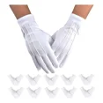 thumbnail image 1 of 10pares Guantes Blancos Algodón Para Escolta Joyería Meseros, 1 of 8