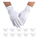 thumbnail image 1 of 10pares Guantes Blancos Algodón Para Escolta Joyería Meseros, 1 of 8