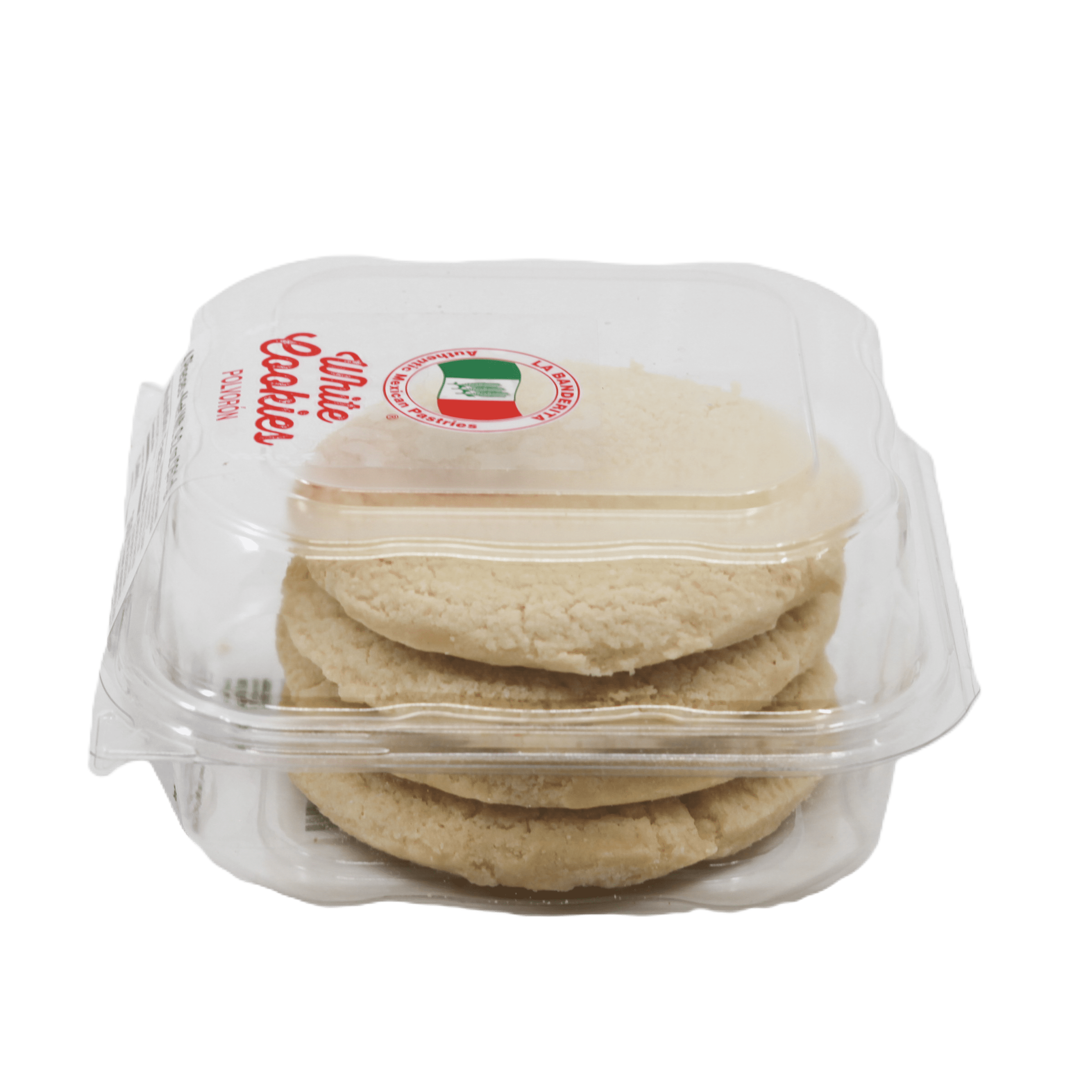 La Banderita Authentic Mexican Pastries White Polvoron Baked Cookies 9.2 oz, 4 Count