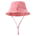 thumbnail image 5 of TOPTIE Frayed Bucket Sun Hats Casual Wide Brim Cotton Beach Hat Vacation Travel Accessories Unisex-Pink, 5 of 7