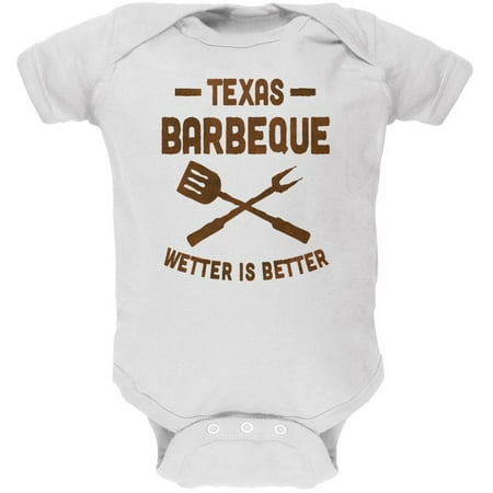 

Texas Barbeque Wetter is Better Soft Baby One Piece White 3-6 M