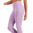 thumbnail image 2 of ID Ideology Women's High Waist Side Pocket 7/8 Length Leggings Purple Size X -Small, 2 of 3