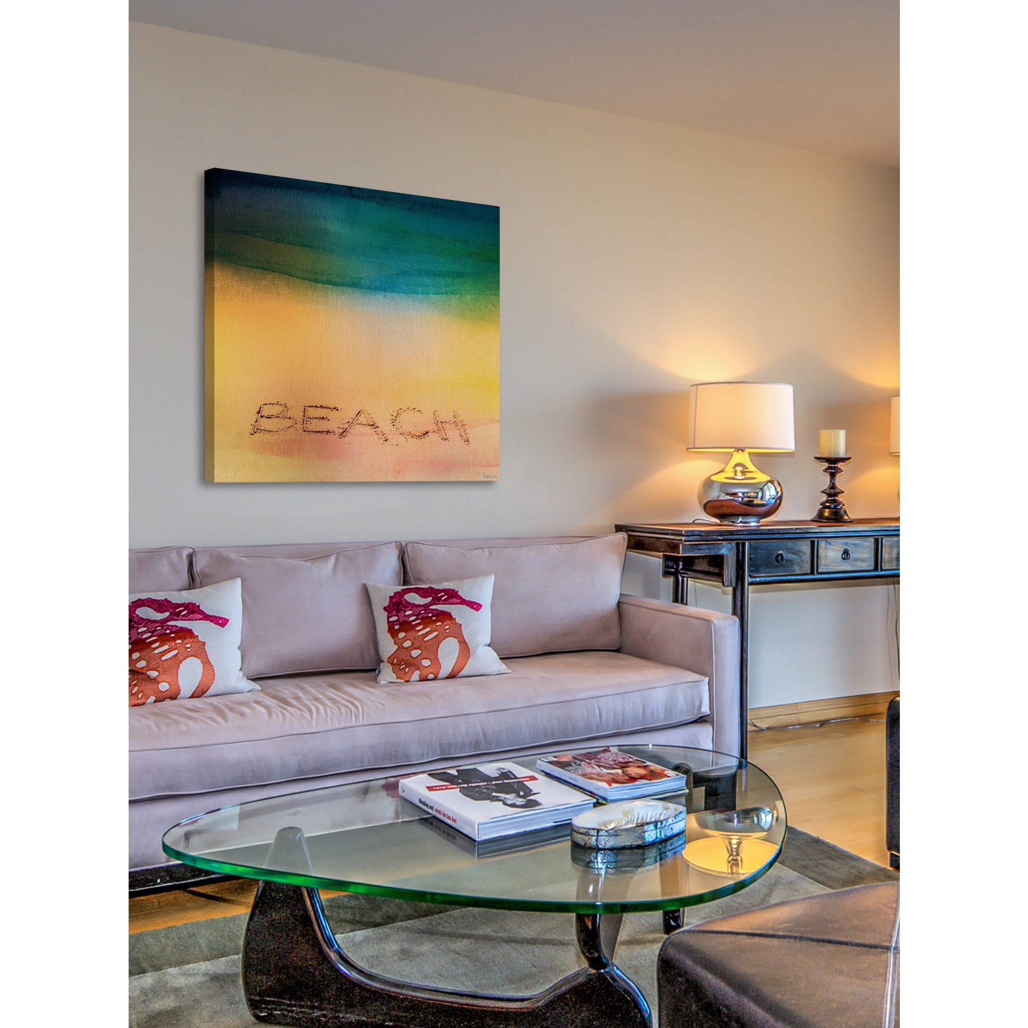 Parvez Taj "Beach Sand" Painting Print on Wrapped Canvas