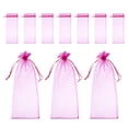 thumbnail image 2 of 10pcs Sheer Organza Wine Bottle Cover Wrap Gift Bags (Rosy), 2 of 7